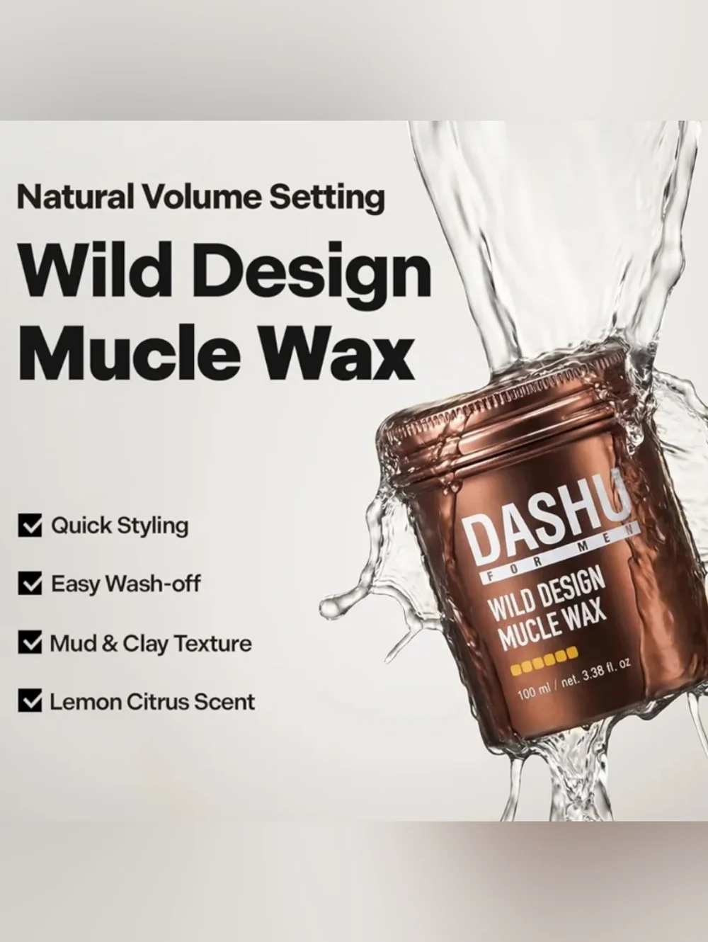 Dashu Wild Design Mucle Wax Dashu For Men 🆕 Exp 12/2026